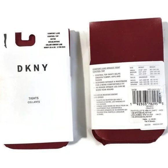 Dkny Accessories Dkny Comfort Luxe Control Top Tights Crimson